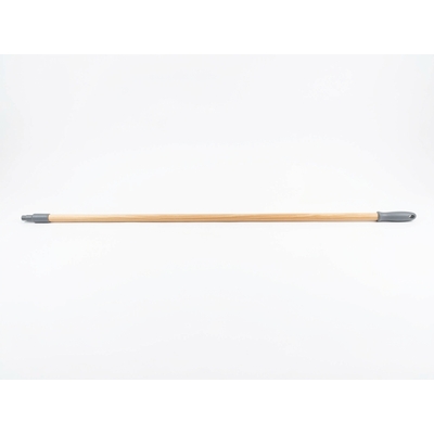 Borstelsteel in hout - met plastiek schroefdraad en ophangoog - 155 cm