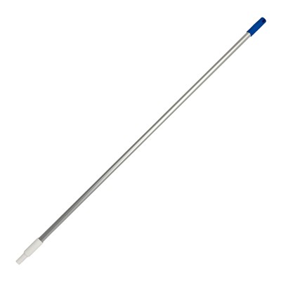 Aluminium handle with screw thread - 150 cm - BLUE