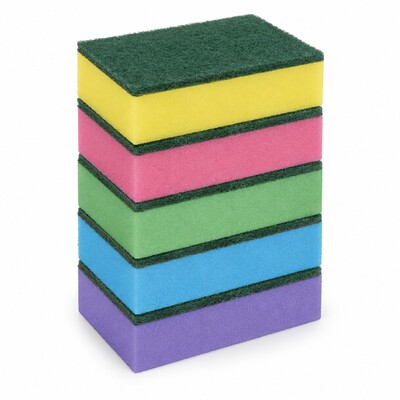 Scouring sponge colored 5pcs