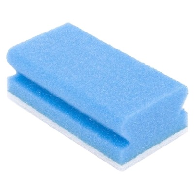 Synthetic scouring sponge - 13 x 7 cm - BLUE/WHITE - 5 pieces