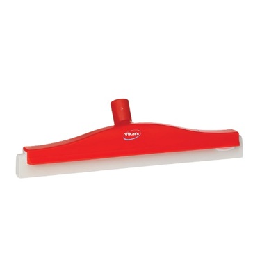 Vikan raclette de sol pivotant - 400 mm - caoutchouc blanc - ROUGE