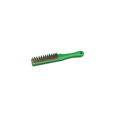 Grillborstel kunststof/rvs groen 279x35mm