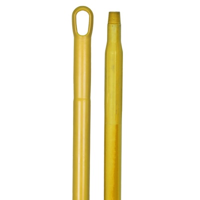 Ergonomic monobloc handle with screw thread - 150 cm - YELLOW