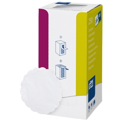 Tork sous-verre blanc