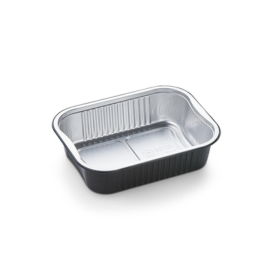 Tray rectang. alum. 725cc black 178x136x45mm 12x50pcs.