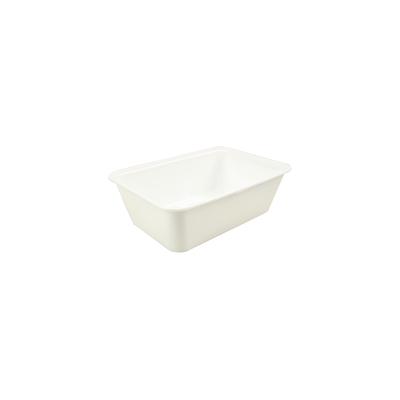 Plateau rect. moule d'injection PP blanc 750ml 172x120x50mm 500st