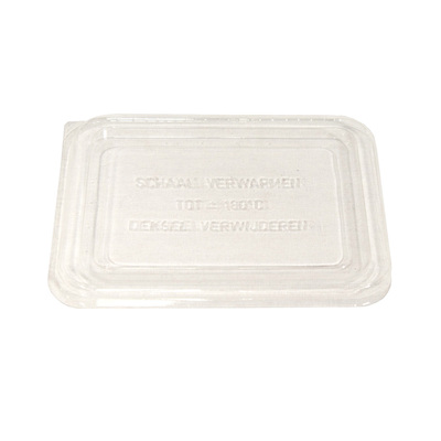 Couvercle rectangulaire a-pet transparent 171x127mm 500pcs