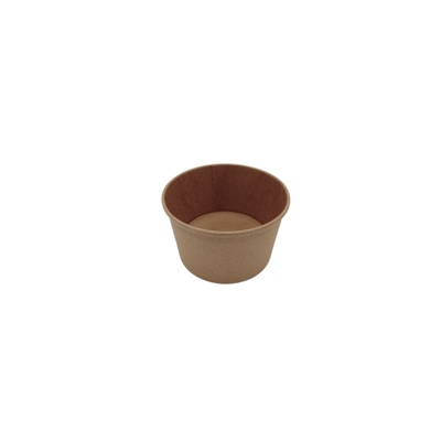 Container potage/sauce kraft 480 ml - Ø 115 x 69 mm - 500 pièces