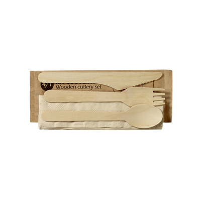 Wooden Cutlery Set Fork + Knif