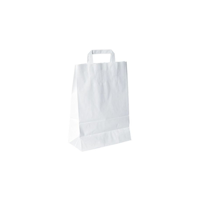 Carry Bag In White Kraft With