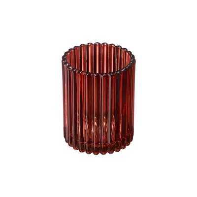 Relight Houder Groove Glas - H 125 x ø 100 mm - 12stuks - ROOD
