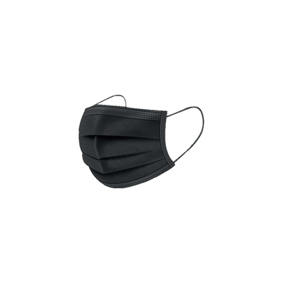 Masque buccal noir 3couches 50pcs