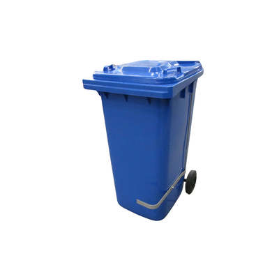 Container with wheels 240L lid with foot pedal blue