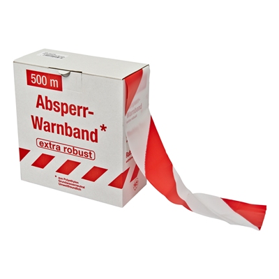 Markeerlint - 500 m x 8 cm - ROOD/WIT
