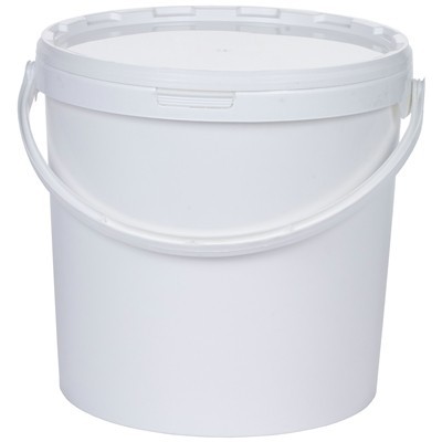 Seau avec couvercle - 15 l - BLANC