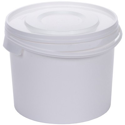 Emmer met deksel 10,7L WIT