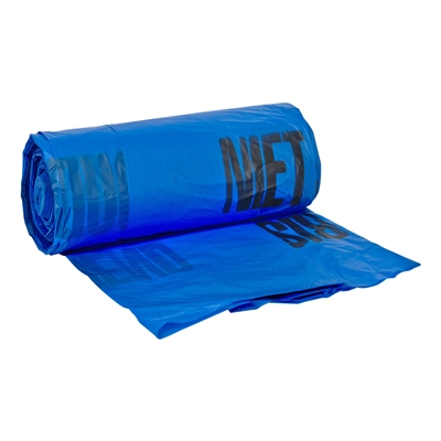 HD bag - 90 x 120 cm - T40 - 195 l - BLUE - roll of 25 - with NON-RISK MEDICAL WASTE print