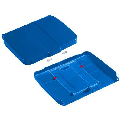 Lid with work schedule holder - BLUE