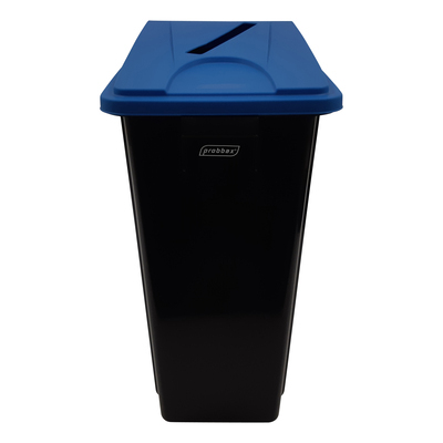 Bomabin Select Flat with paper lid - 80 l - BLACK - top BLUE