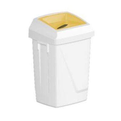 Bomabin Select Fit - 50 l - WIT - deksel papier GEEL