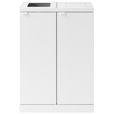 Bomabin Select Bica - 2 x 65 l - BLANC - ouvert/couvercle