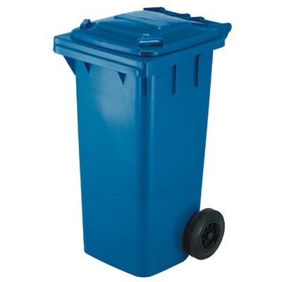 Mini wheelie bin with 2 wheels - 240 l - BLUE