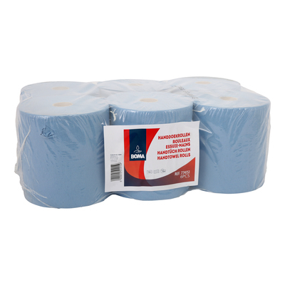 Handdoekrol - zuiver tissue - 2-laags - 150 m x 20 cm - BLAUW - 6 rollen