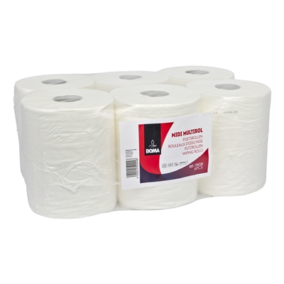 Midi Centerfeed Multirol - virgin tissue - 2 ply - 160 m x 25 cm - WHITE - 6 rolls