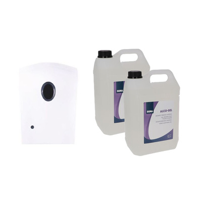 Pack hygiène 2: Distributeur de savon Toledo + 2 x 5L Roam Alco-Gel