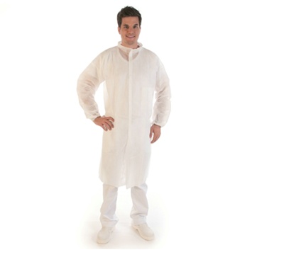 Veste visiteur non-tissé BLANC