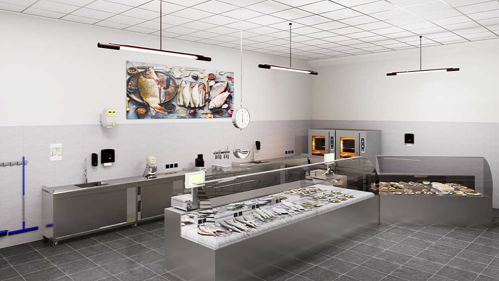 Show off your products in a clean showroom