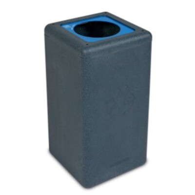 750095: Bomabin Select Brick - 65 l - ZWART - deksel BLAUW