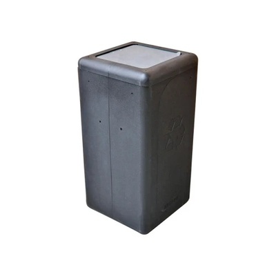 750111: Bomabin Select Brick - 65 l - ZWART - gesloten deksel GRIJS