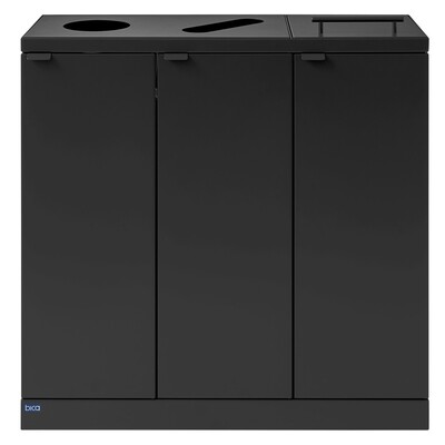 750484: Bomabin Select Bica - 3 x 65 l - ZWART - rond/gleuf/deksel