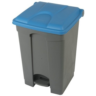 755429: Poubelle  pdale "Color" - 45 l - GRIS - couvercle BLEU