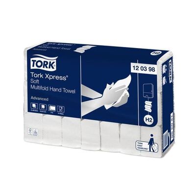 771328: Tork Advanced Xpress Multifold handdoeken - zacht - 2 laags - 25,5 x 21,2 cm - 21 x 180 stuks - WIT - 120398