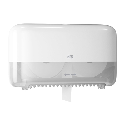 779965: Tork Twin Mid-size hulsloos Toiletpapier dispenser - WIT - 558040